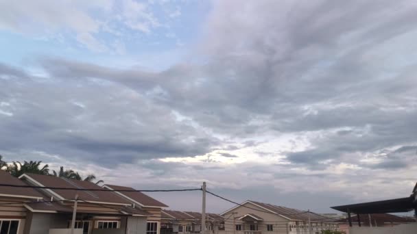 Time Lapse Scene Moving Morning Cloud — Stock Video