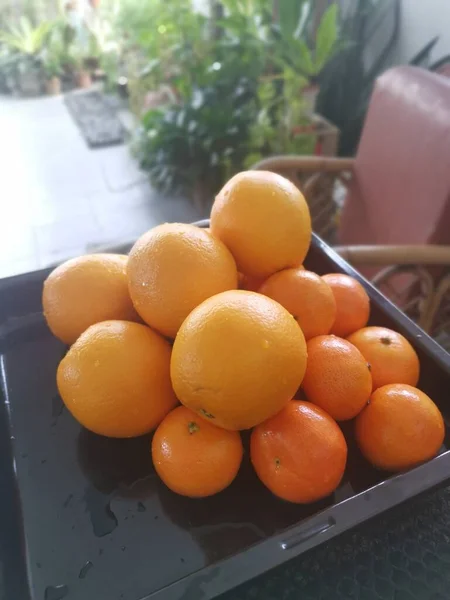 Mnoho Běžných Mandarinkové Oranžové Displeji — Stock fotografie