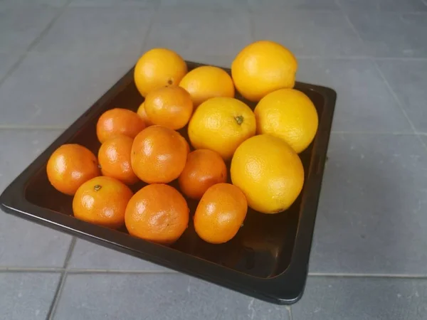 Muchos Naranja Común Mandarina Exhibición — Foto de Stock