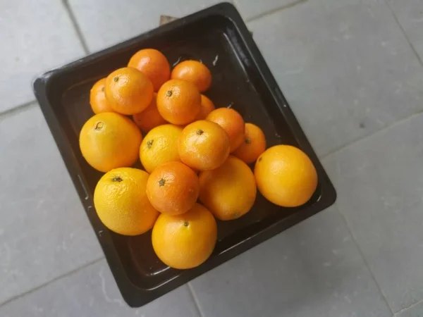 Muchos Naranja Común Mandarina Exhibición — Foto de Stock