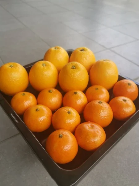 Many Common Tangerine Orange Display — Stock Photo, Image