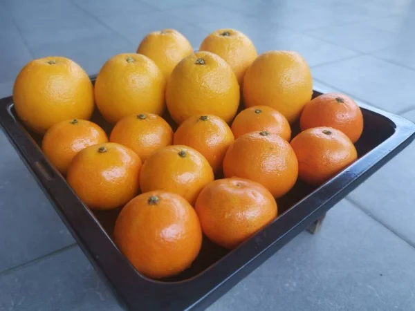 Много Распространенного Tangerine Оранжевого Дисплее — стоковое фото