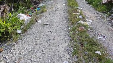 Perak, Malezya. 27 Ekim 2025: İzole edilmiş KgKoh çiftliğindeki açık alanda yakılacak atık madde yığınlarıyla dolu bir arazinin manzarası. 