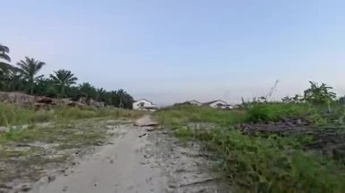 Kırsal yolda ya da patikada yürümenin ileri hareket görüntüleri.