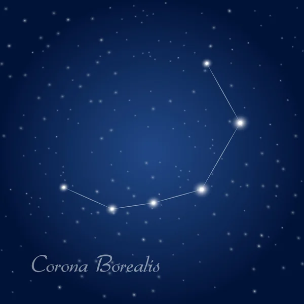 Corona Borealis constelation — Stockvector