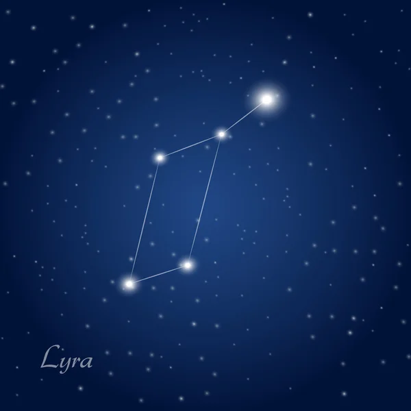 Lyra constellation étoile — Image vectorielle