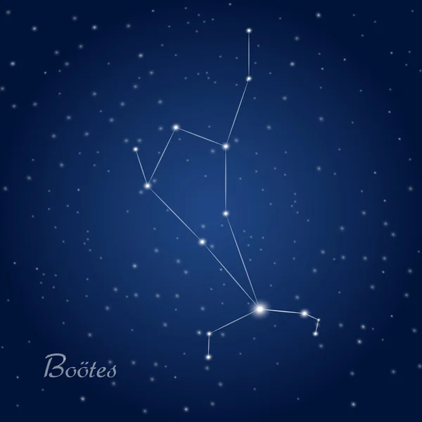 Bootes csillag csillagkép — Stock Vector