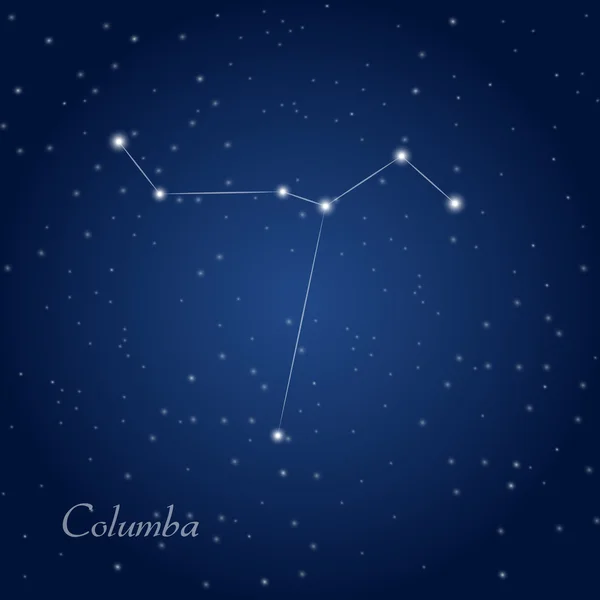 Columba, constellation de colombes — Image vectorielle