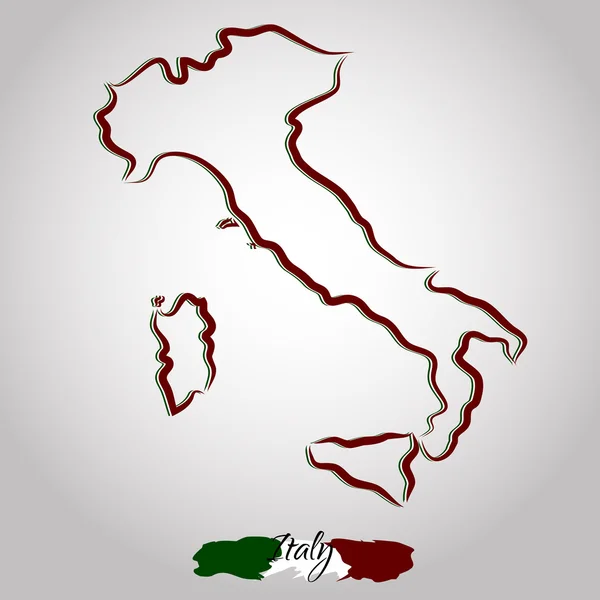 Mapa de Italia — Archivo Imágenes Vectoriales