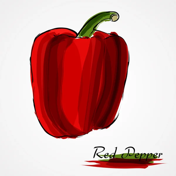 Red pepper — Stock Vector