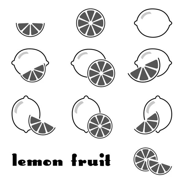 레몬 아이콘 — 스톡 벡터