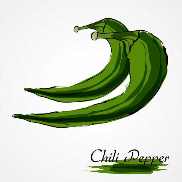 Green pepper — Stock Vector