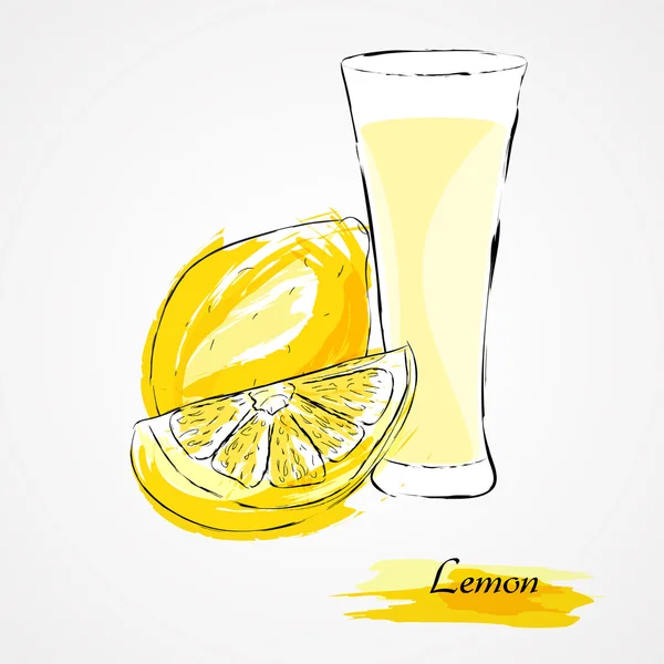 柠檬果汁 — 图库矢量图片