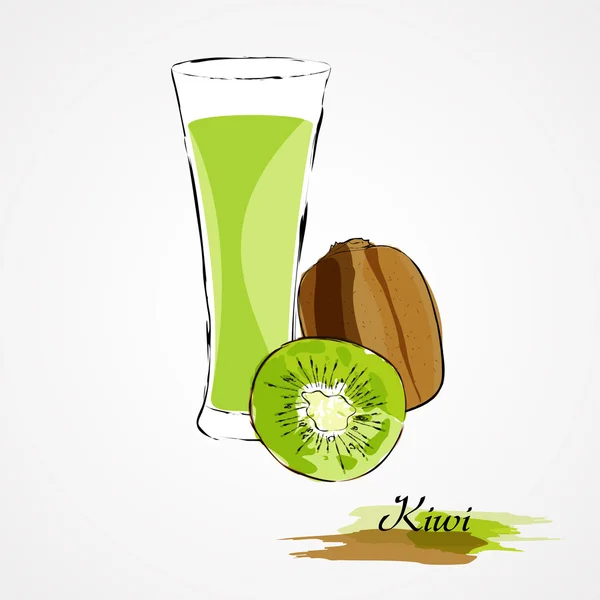 Kiwi-sap — Stockvector