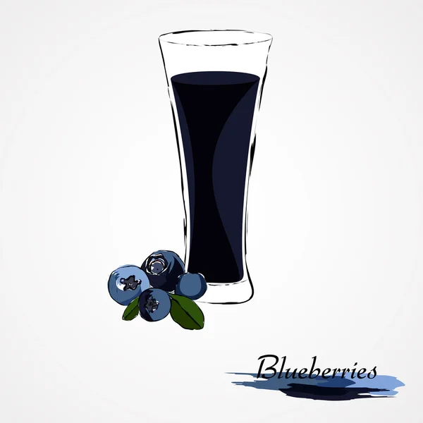 蓝莓汁 — 图库矢量图片