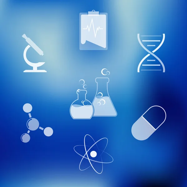 Ícones de química —  Vetores de Stock