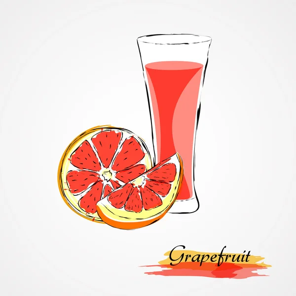 Grapefruitsaft — Stockvektor