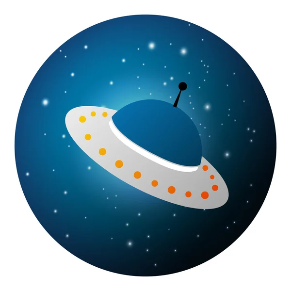 Vliegende ufo — Stockvector