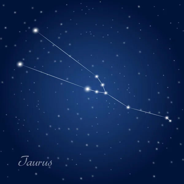 Constelación de Tauro zodíaco — Vector de stock