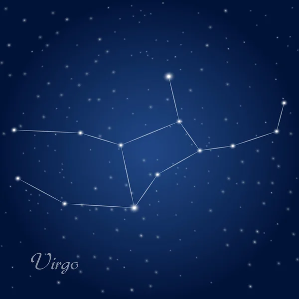Constelação de Virgem zodíaco —  Vetores de Stock