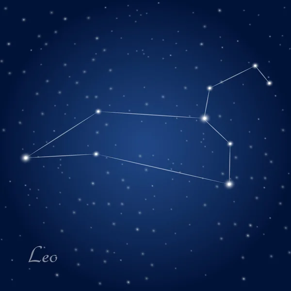 Leo csillagkép zodiákus — Stock Vector