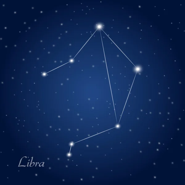Libra constellation zodiac — Stock Vector