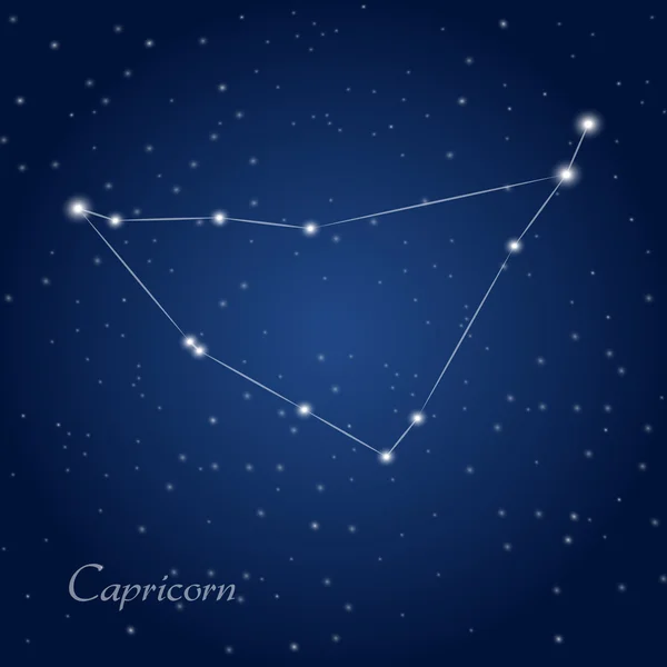 Constelación capricornio zodíaco — Vector de stock