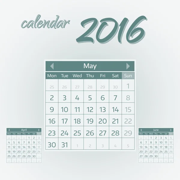 Mai 2016 — Image vectorielle