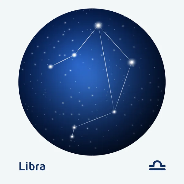 Libra constellation — Stock Vector