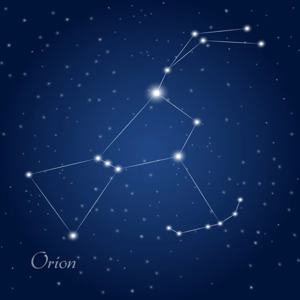 Constelação estelar de orion — Vetor de Stock