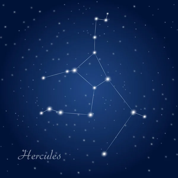 Estrelas da constelação de Hércules — Vetor de Stock