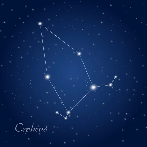 Sinal de constelação de Cepheus — Vetor de Stock