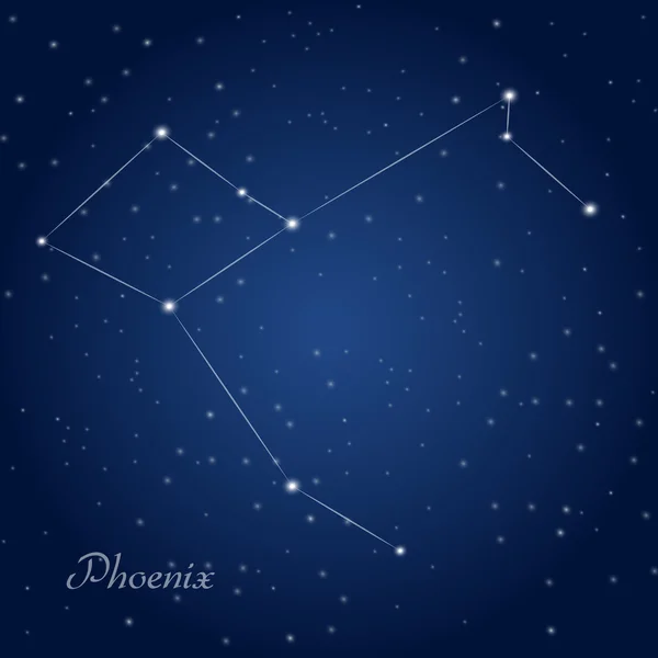 Forme de constellation Phoenix — Image vectorielle