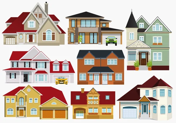 City houses — Stock Vector