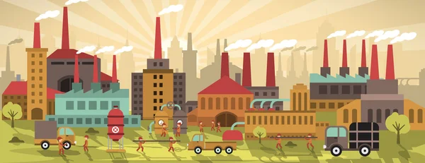 Fabrika kentin (retro renkleri)