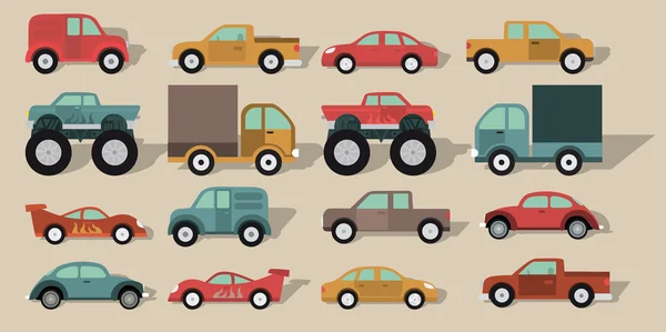 Coches simples — Archivo Imágenes Vectoriales