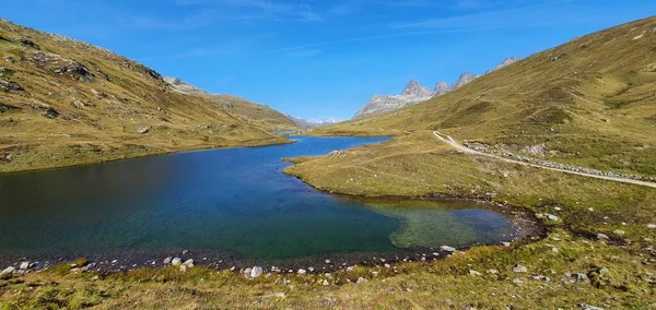 Aerial View Mountain Lake Alps Ischgl September 2020 — Stock Photo, Image