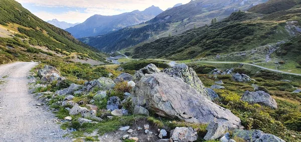 2020 Sonbaharında Avrupa Nın Alplerinde Bisiklet Mtb Yürüyüş Yolu — Stok fotoğraf