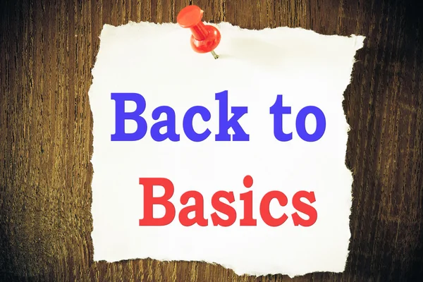 Back to basics text write. — Stock Photo, Image