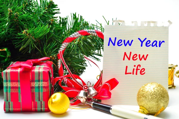 Año Nuevo Texto de la nueva vida en el fondo —  Fotos de Stock