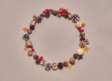 Noel tebrik kartı maketi, mesajınız için yer var..