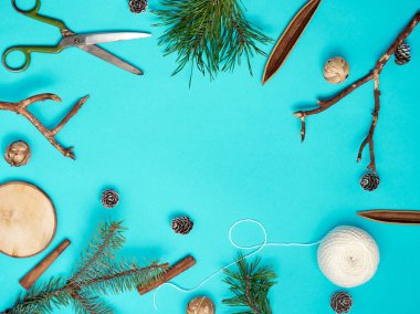 Yeni yıl kartları, afişler ve parti posterleri için maket.