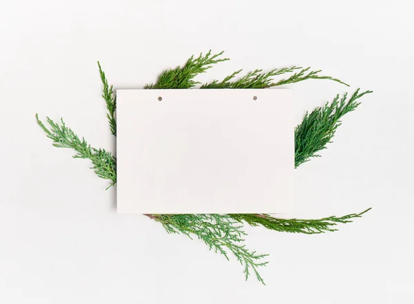 Χαρτί Κενό Mock Κουτιά Δώρων Διακοσμήσεις Απομονώνονται Λευκό — Φωτογραφία Αρχείου