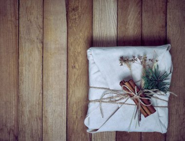 Sıfır israf ve çevre dostu noel konsepti.