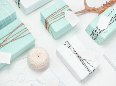 Yeni yıl kartları, afişler ve parti posterleri için maket.