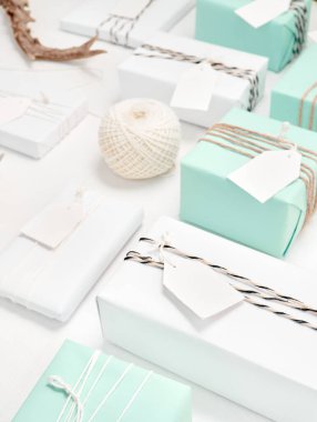 Yeni yıl kartları, afişler ve parti posterleri için maket.