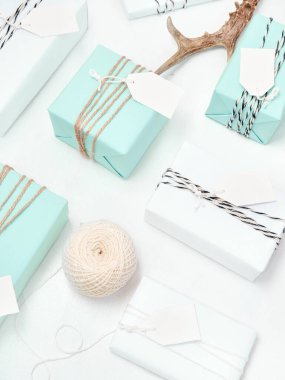 Yeni yıl kartları, afişler ve parti posterleri için maket.