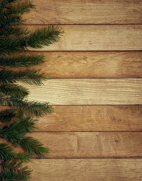 Vánoční Dekorace Dřevěném Pozadí — Stock fotografie