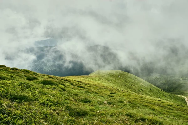 Paysage Estival Dans Les Montagnes Carpates Avec Ciel Nuageux Carpates — Photo
