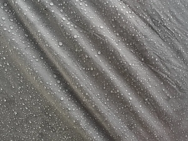 Gotas Agua Tejido Membrana Impermeable Rocío Mañana Tienda —  Fotos de Stock